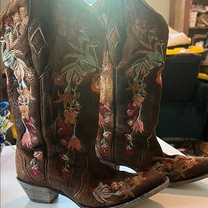 Women's Corral Vintage Brown Suede Embroidered Western Boots